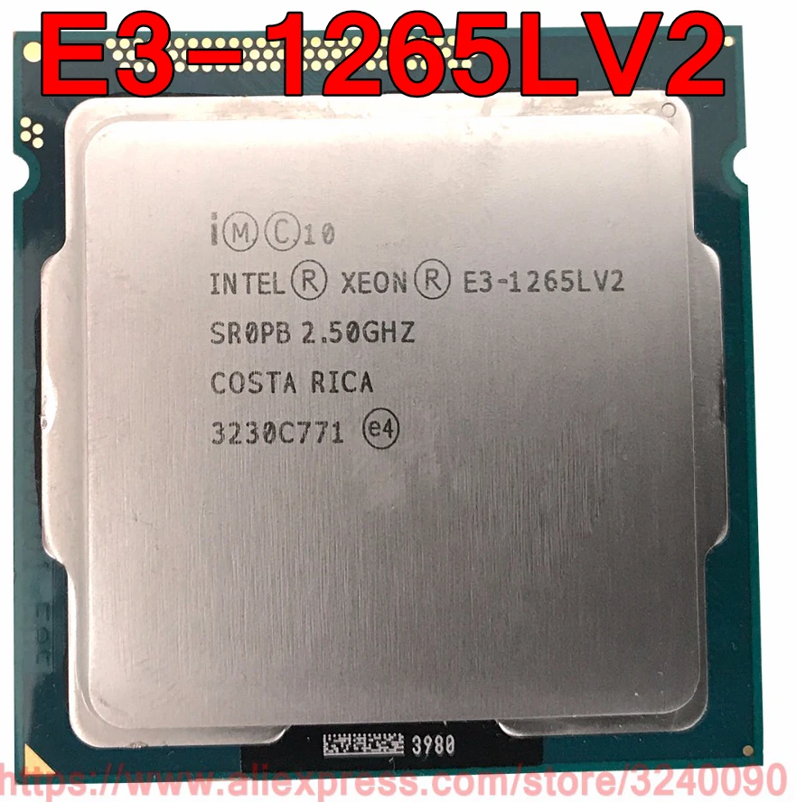 Процессор Intel cpu Xeon E3-1265LV2 2,50 GHz 8M E3 1265L V2 четырехъядерный процессор LGA1155 E3-1265L V2 быстрая