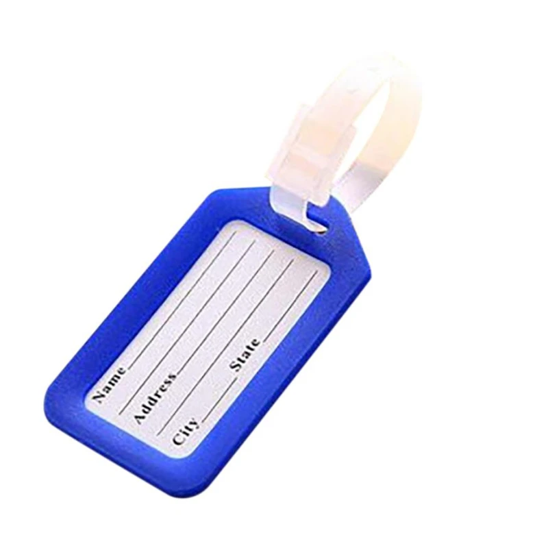 New Creative Travel Luggage Bag Tag Name Address ID Label Plastic Suitcase Baggage Tags Wear-resistant hot sale Easy To UseC022803