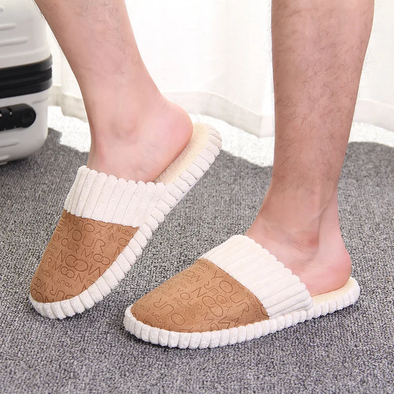 

2018 Winter Women Slippers Warm Soft Couple House Shoes Men Home Slippers Cotton-padded Indoor Shoes Plush Slippers Pantufas