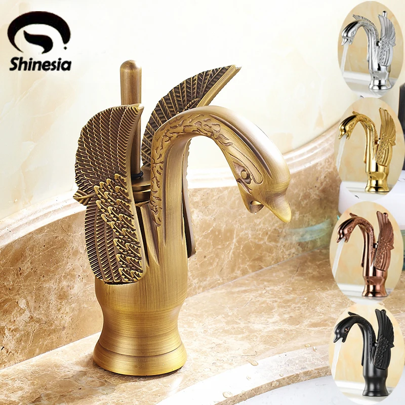 fixtures bathroom m Sink Antique Bathroom Faucet Shape One Basin Brass Swan