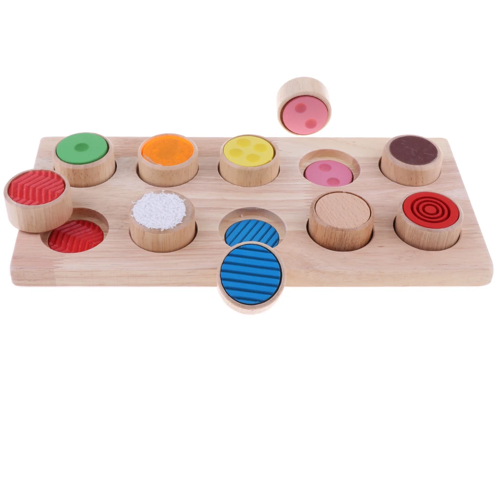 Wooden Touch and Match Board Sensory Memory Game Montessori Educational Toy