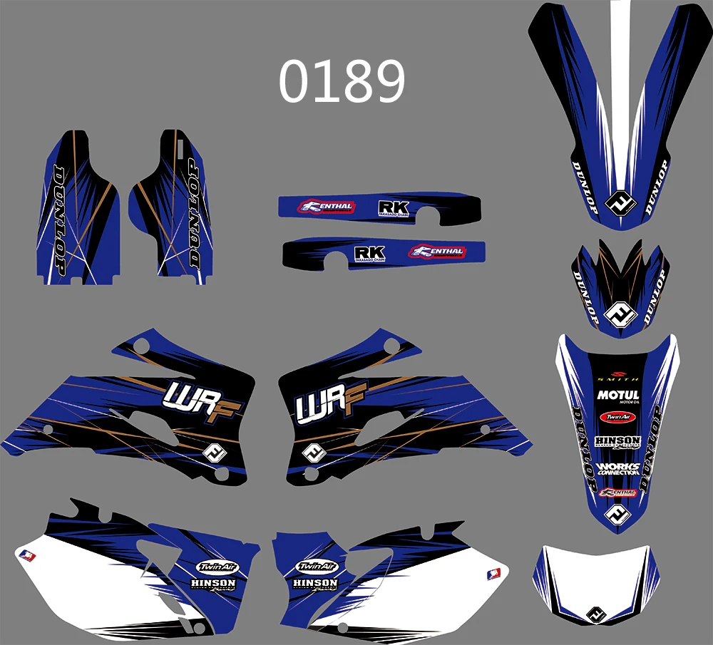 

5 STYLES TEAM GRAPHICS BACKGROUNDS DECALS STICKERS FOR YAMAHA WR250F 2007-2013 & WR450F 2007 2008 2009 2010 2011