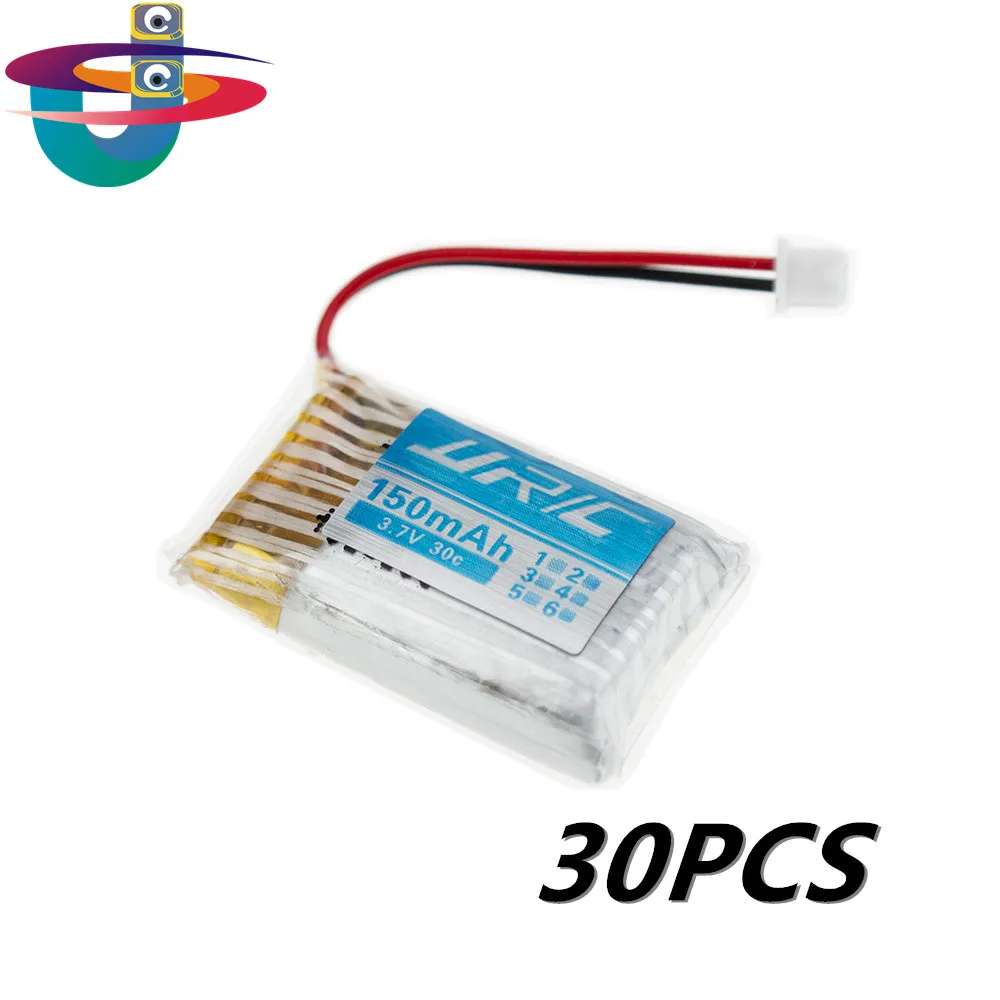 30 piezas 150mAh 30C Lipo batería 3,7 V mini drone JJRC H20 RC