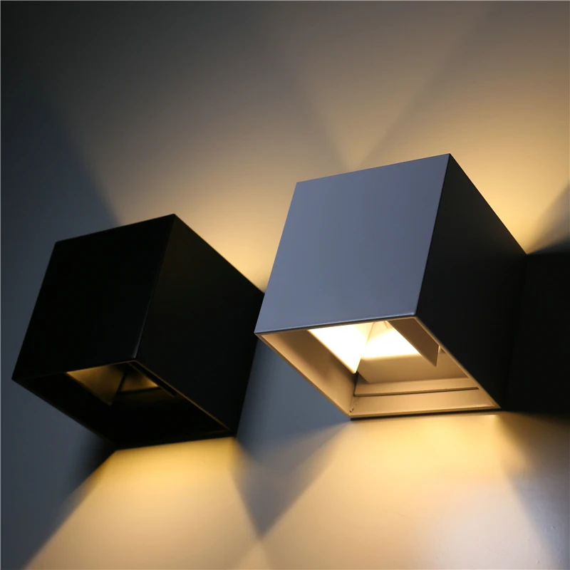 PIR Motion Sensor Outdoor LED Wall Light LED Wall Sconce Square Waterproof IP65 Porch Garden Lamp Exterior Lighting Fixture