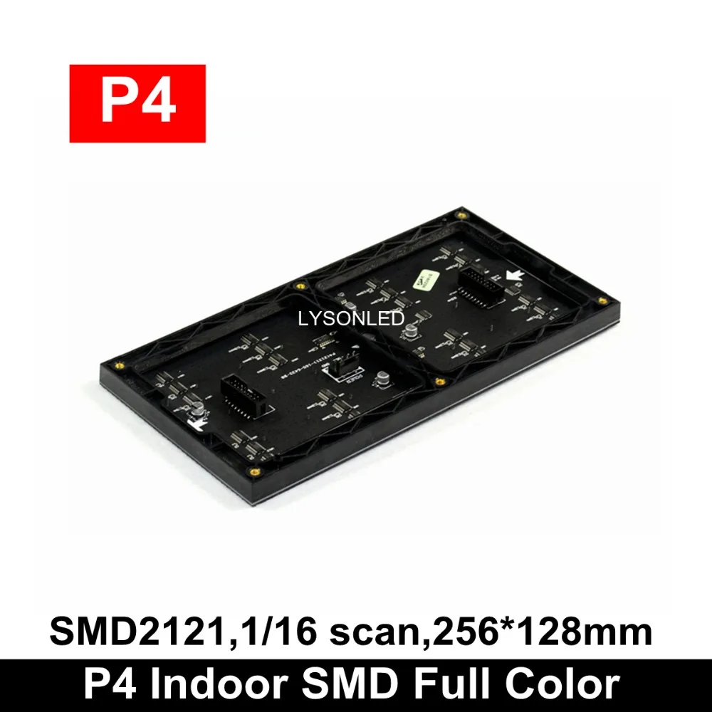 

LYSONLED 40 pcs/lot P4 Indoor SMD Full Color Led Display Module 256x128mm, 1/16 Scan SMD2121 Indoor P4 LED Module 64x32dots