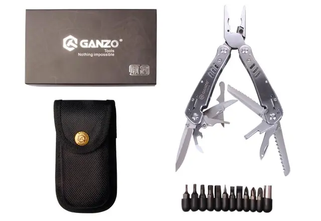 Ganzo G300 series G302-H Multi pliers 26 Tool in One Hand Tool Set Screwdriver Kit Portable Folding Knife Stainless pliers