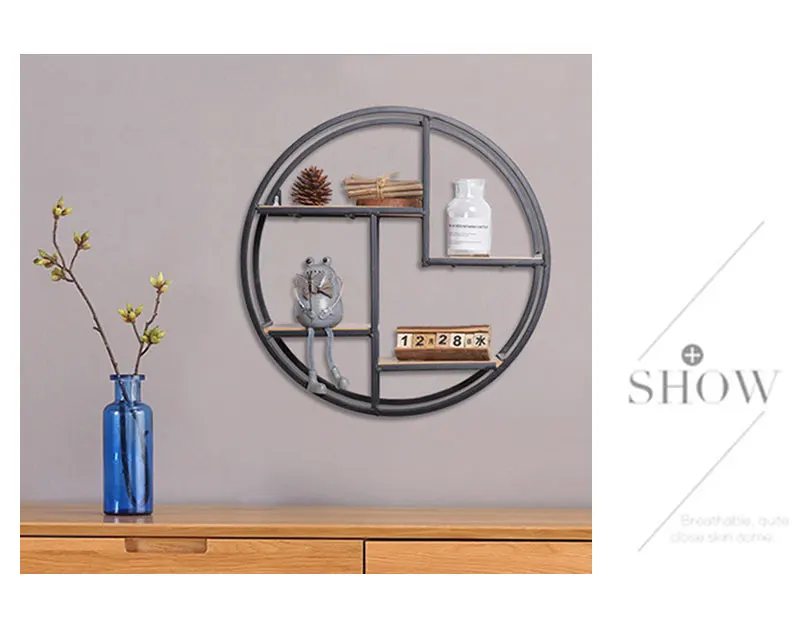 

Hanging wooden receiving stand Retro wall decoration storage stand vase storage box Study crafts stand shelf stationery