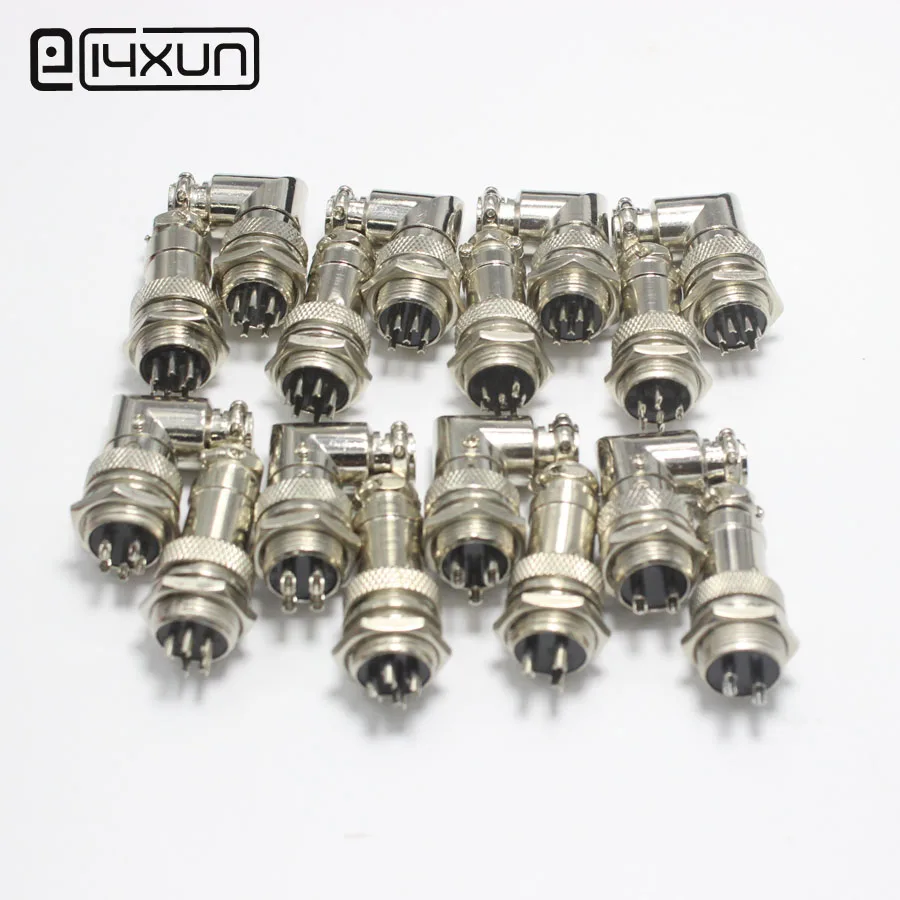 1 комплект GX16 авиационный разъем 2 3 4 5 6 7 8 9 10Pin XLR 90 / 180 градусов штекер + гнездо 16 мм