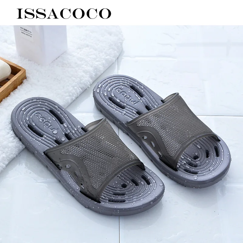Шлепанцы ISSACOCO мужские Нескользящие утечка воды для душа пляжа европейские