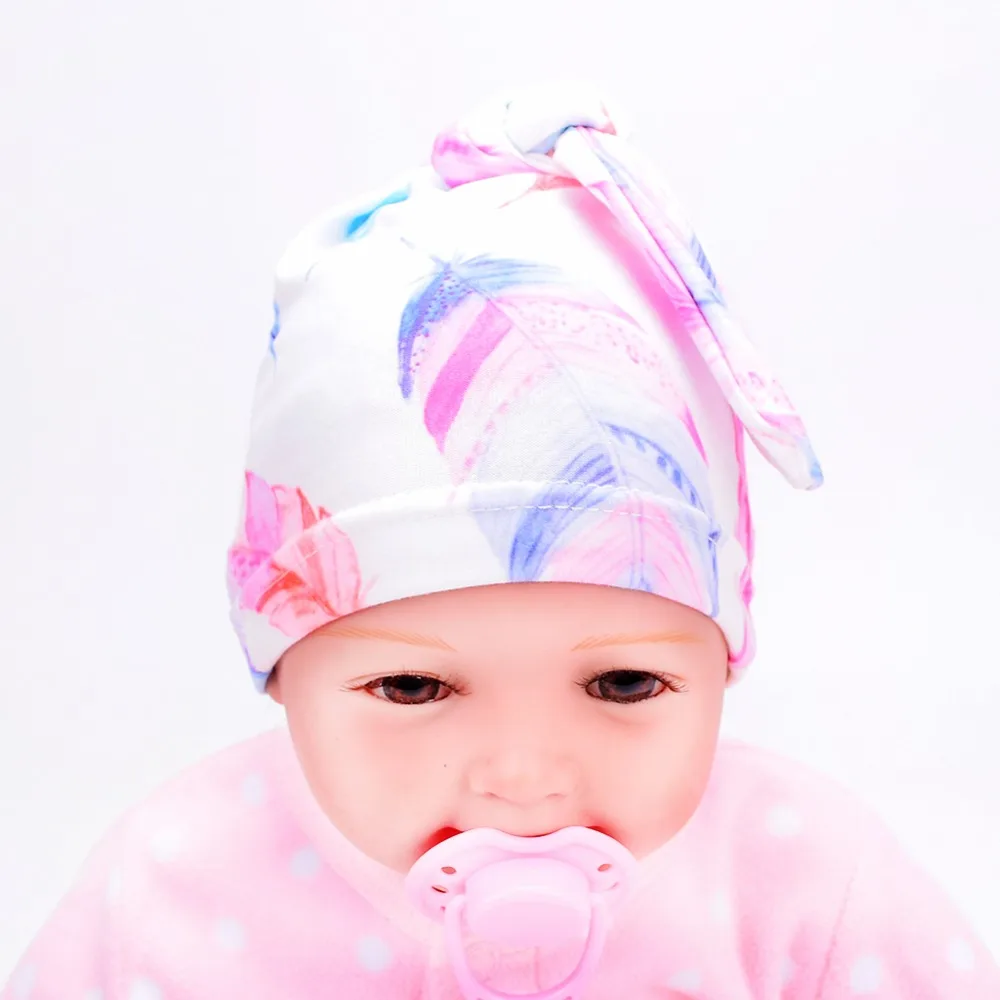 

Newborn Baby Hat Cartoon Tie Knot Beanies cappelli bambino Infant Girls Hospital Cap Toddler Cotton Hats baby newborn props 0-3M