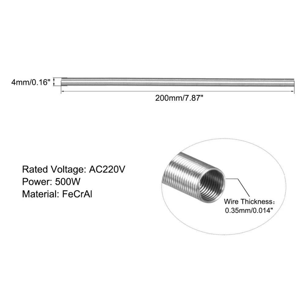 Uxcell 2 шт. FeCrAl катушка нагревательного элемента провод AC220V 600 Вт 800 300 500 печной