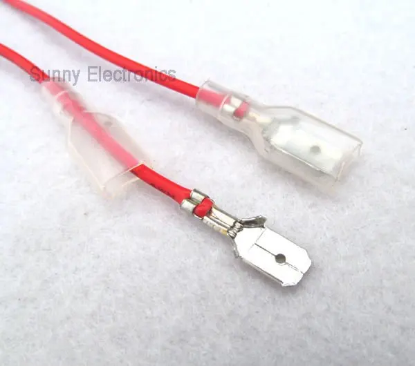 100PCs 4.8mm Quick Disconnect Male Spade Terminal Crimp Connector with