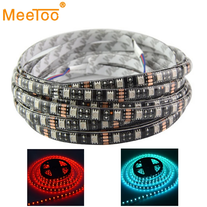 5050 Светодиодная лента RGB LED TV DC12V черная печатная плата 5 м/рулон 300 светодиодов