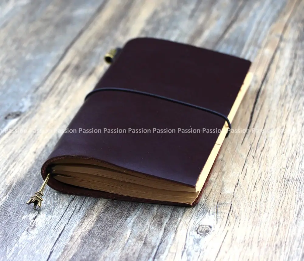 

business Diaries Journals notebook genuine leather vintage travel book D20141029