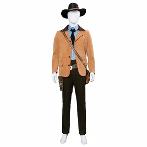 Game Red Dead: Redemption 2 Arthur Morgan Cosplay Costume Outfit Hat Full Set Men Halloween Carnival Costumes Custom Made