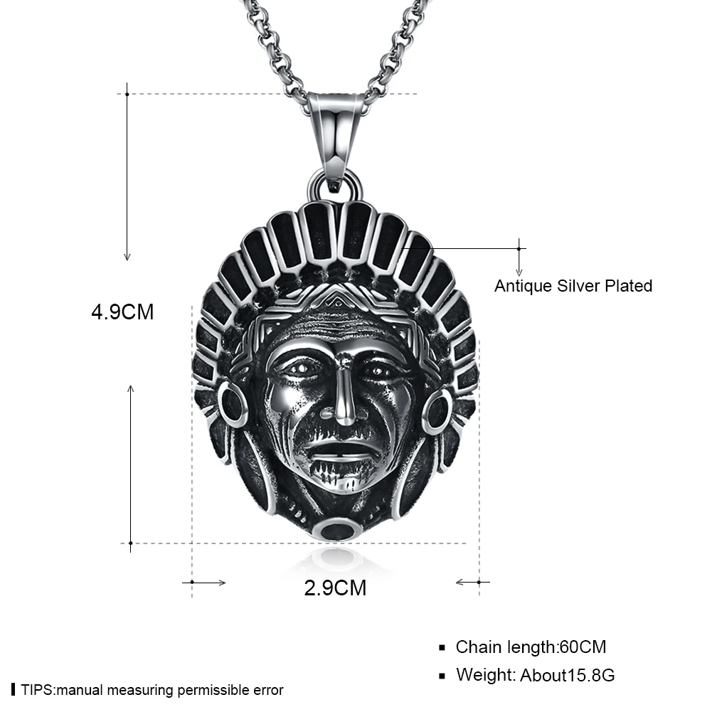 Винтаж Jewelry Нержавеющая сталь черный Рисунок Цепочки и ожерелья кулон для Для