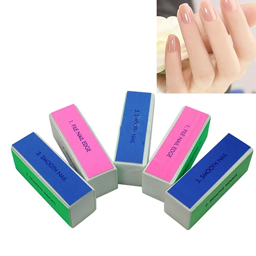 

Fashion 5 Pcs Nail Art Manicure 4 Way Shiner Buffer Buffing Block Sanding File Nail Buffers Files Grinding Polishing Manicure