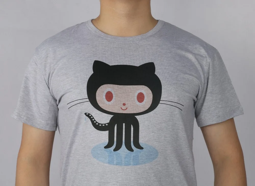 GitHub PEO футболка octocat Топ лайкра хлопок мужская Новинка|men t shirt|t shirtt shirt men |