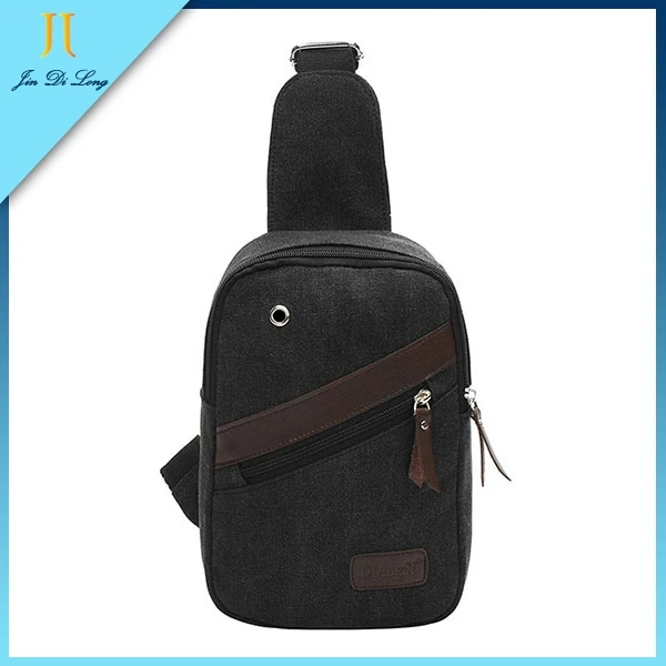 Новая мода Повседневное путешествия холст мужской сумка wo Для мужчин консервативный стиль груди мешок Для мужчин Курьерские сумки - Цвет: Black