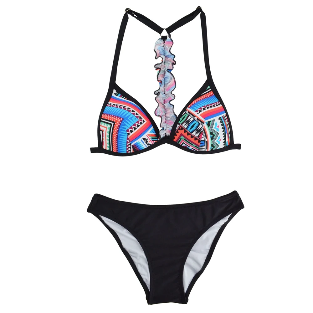 High Quality Swimwear 2018 Women Swimsuit Sexy Push Up Geometric