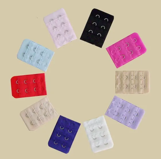 

GOOD quality 2 lines bra extenders metal clasp adjustable bra buckle as concise shoulder belt adjuster clip AS SEEN ON TV
