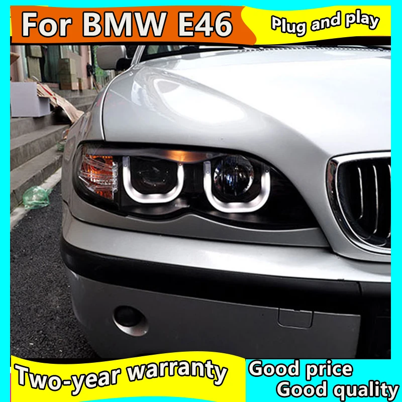 Абсолютно Новый чехол для стайлинга BMW E46 316i 318i 320i 325i светодиодный ная фара 2001-2004
