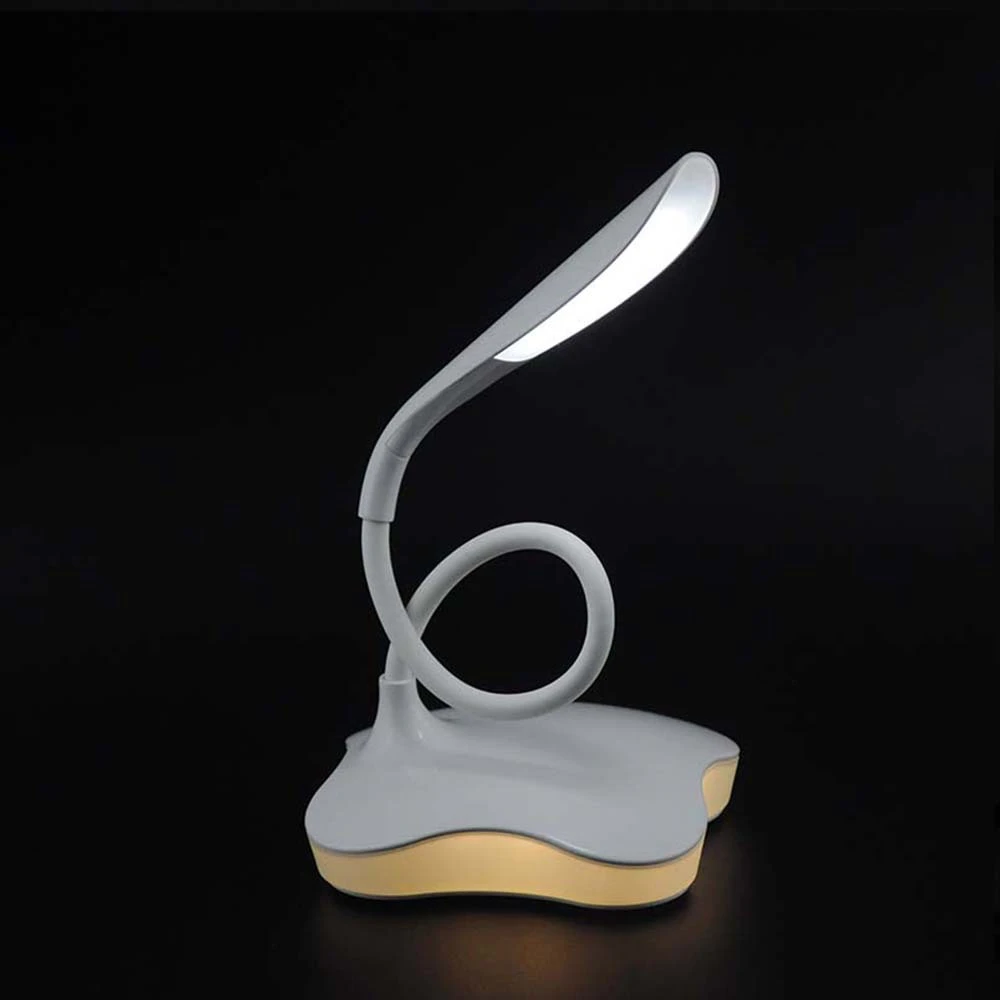 LED Desk Table Lamp Night Light Clover 3 Level Dimmable Auto Sensor Touch Wireless USB Rechargeable For Bedside Reading