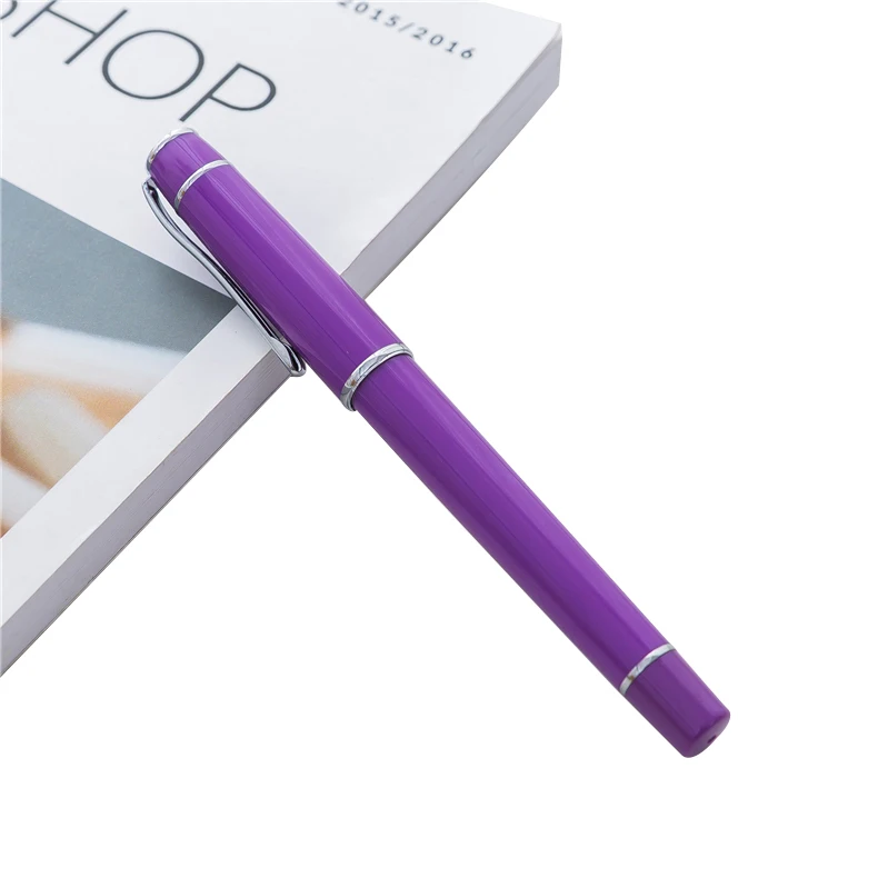 

1pc Wingsung Candy Color Transparent Fountain Pen Extra Fine Nib 0.38mm Student Practice Writing Ink Pens School Office Supplies