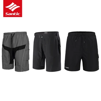 

Santic 4 Style Summer Breathable Cycling Shorts Loose Fit Leisure MTB Road Bike Shorts Padded Bicycle Riding Shorts Sport Shorts