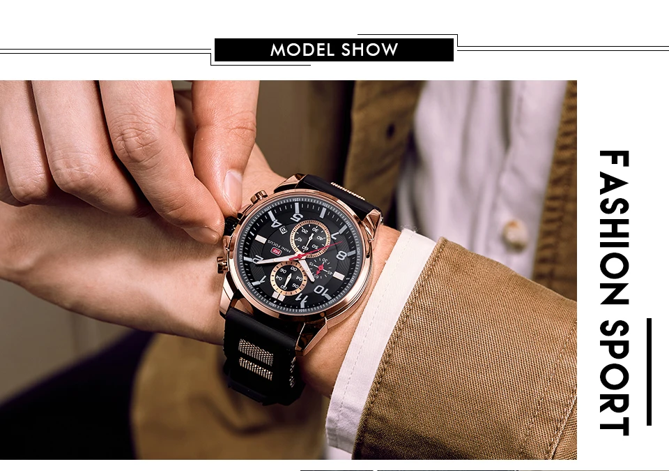 MINI FOCUS quartzhorloge voor heren Waterdicht_voghion.com