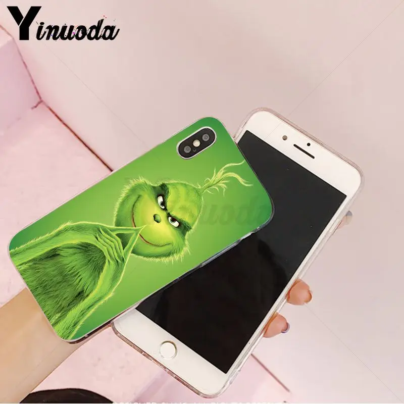 Yinuoda How the Green ofMonster Grinch украли Рождество Мягкий Силиконовый ТПУ чехол для телефона iPhone8 7 6 6S Plus 5 5S SE XR X XS MAX