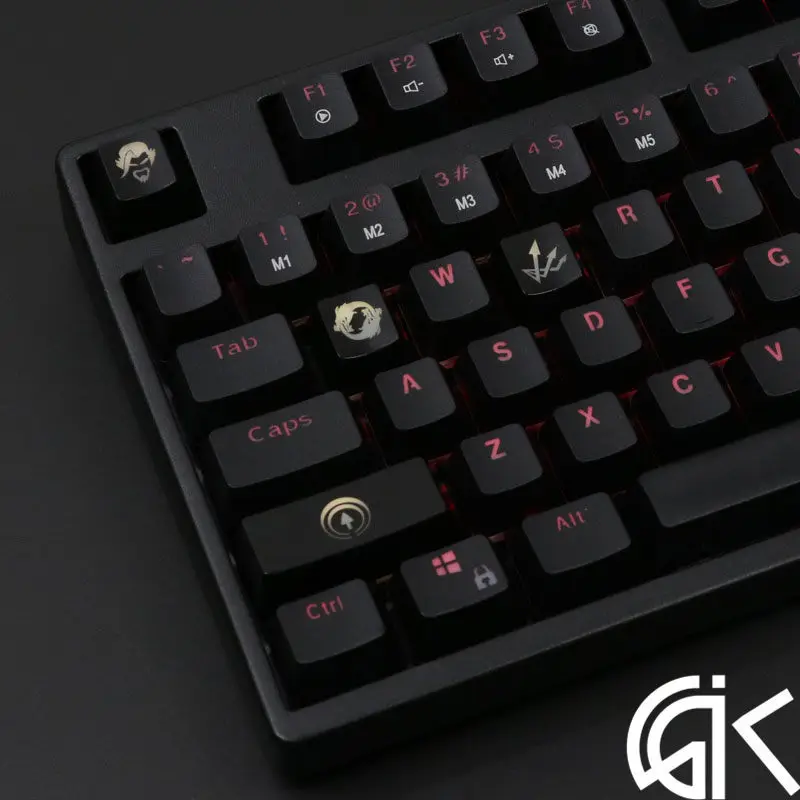 para Overwatch Gamer, teclado mecânico, Shine-Through Keycaps, OW, preto, 4 PCs Set