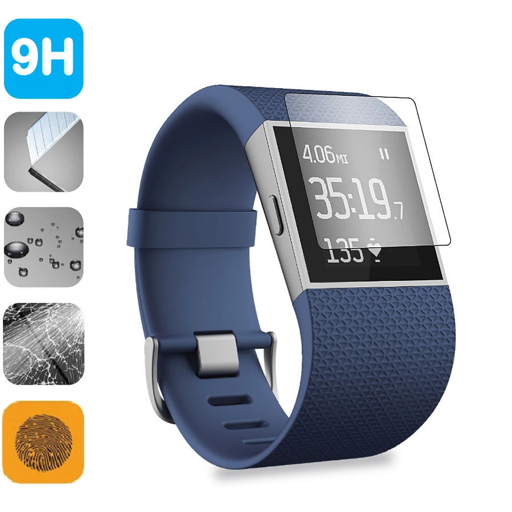 

9H Tempered Glass LCD Screen Protector Shield Film for FitBit Surge Accessories