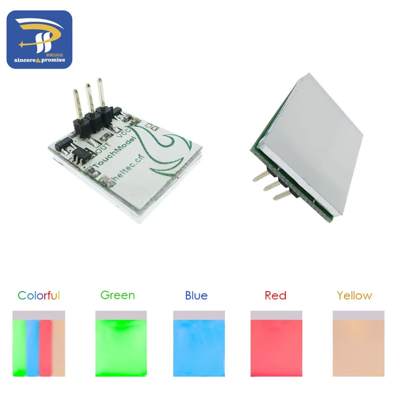 

10PCS Capacitive Touch Switch Button RGB LED Sensor Module HTTM DIY Electronic Board Multi Color Anti-interference 2.7V-6V