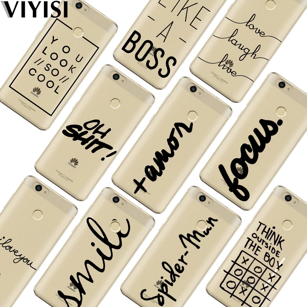 

Letter Etui For Huawei P20 Lite Case Silicona Casos Para Honor 9 6A Mate 9 10 P8 P9 P10 Lite Nova2 Plus Y5 2017 Y6II Pro Fundas
