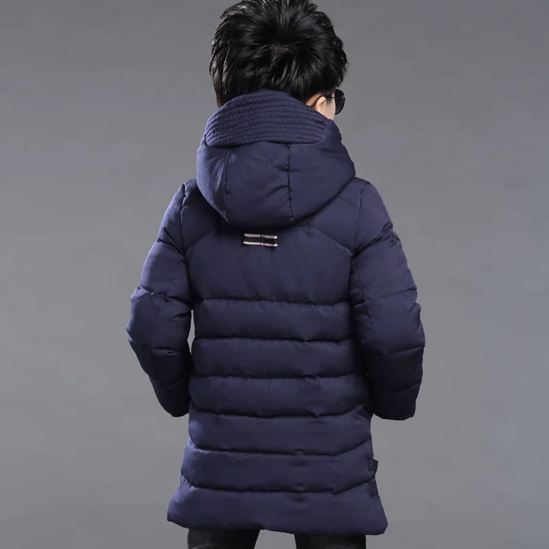 Зимнее пальто для мальчиков г. Новые зимние теплые стеганые куртки для мальчиков Детское пальто утепленная куртка на подкладке из хлопка Детская куртка Верхняя одежда с капюшоном