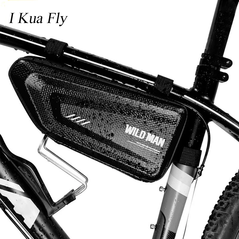 

Bike Bag Mountain Bicycle Tool Bag Road Front Tube Bag Waterproof Cycling Equipment Accessories Storage Panniers Capacity 1.5L 4