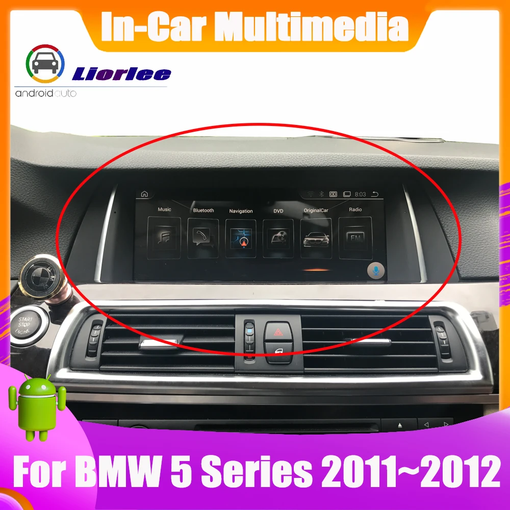 Android Системы обновление для BMW 5 серии F10 F11 2011~ 2012 HD Сенсорный экран стерео РАДИО TV GPS навигации Bluetooth