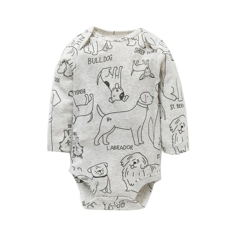 4 PCS/Lot Spring Autumn Baby Rompers 100% Cotton Newborn Baby Clothes For 0-2Y Girls Boys Long Sleeve Jumpsuit Baby Clothing Set cute baby bodysuits