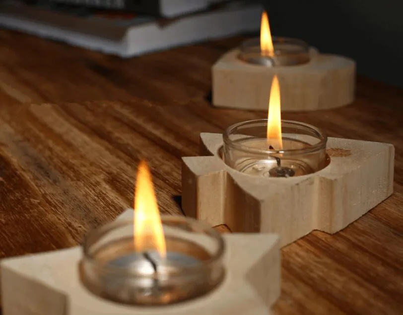 Compra craft candlesticks wooden online al por mayor de china ... Decoración Artesanales Candelabros