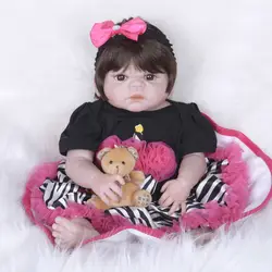 Оптовая продажа, силиконовые перерожденные куклы игрушки 22 дюймов реалистичные куклы Летник сумки ручной работы для девочек, возрождающая