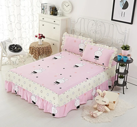 twin full queen size cotton Bed Skirt Bedspreads Mattress Protective Cover Anti slip Bed Skirt Fitted bed and bedspread