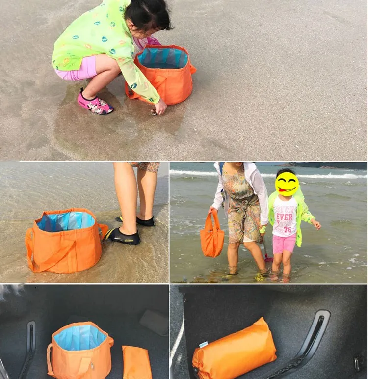 Переносная круглая Складная мойка для воды 1 шт. походная сумка пикника