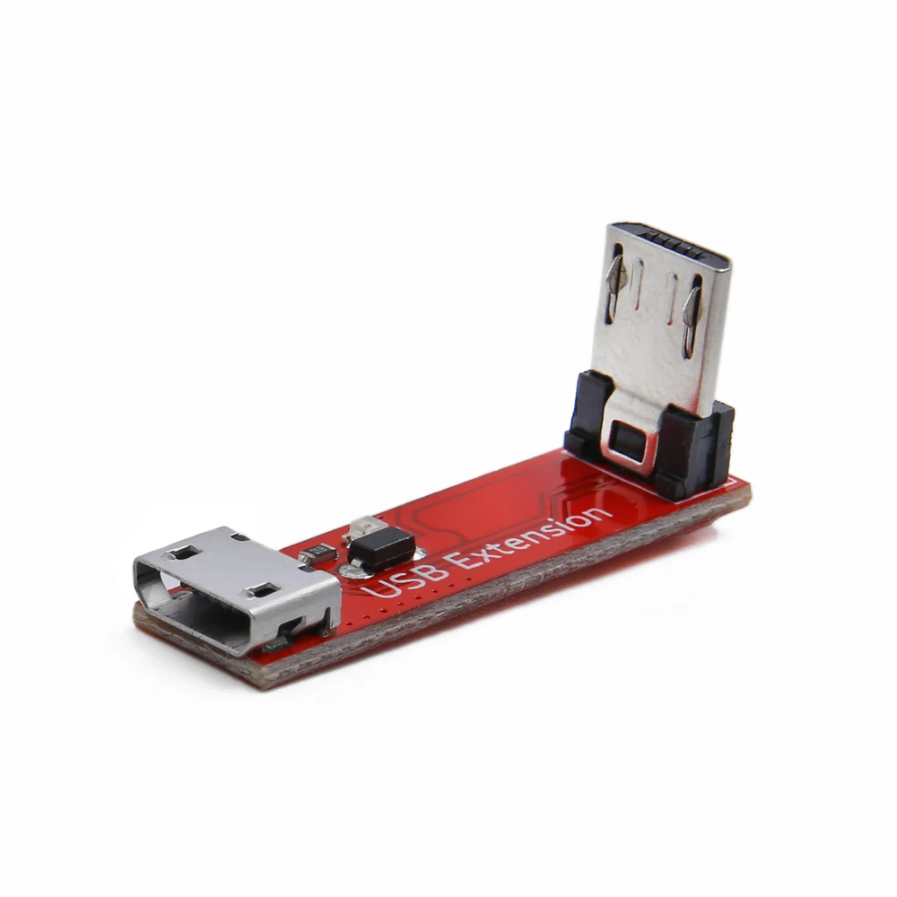 

90 Degree L Type Right Angle Micro USB Transfer Extension Module Cable Female to Male for RC Drone