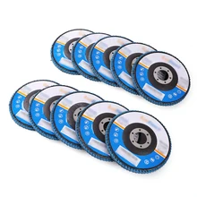 10 pcs 80 Grit 4.5'' Zirconia Angle Grinder Flap Disc Abrasive Sanding Wheels Tool  for Wood Zirconia Outer Sanding Tool