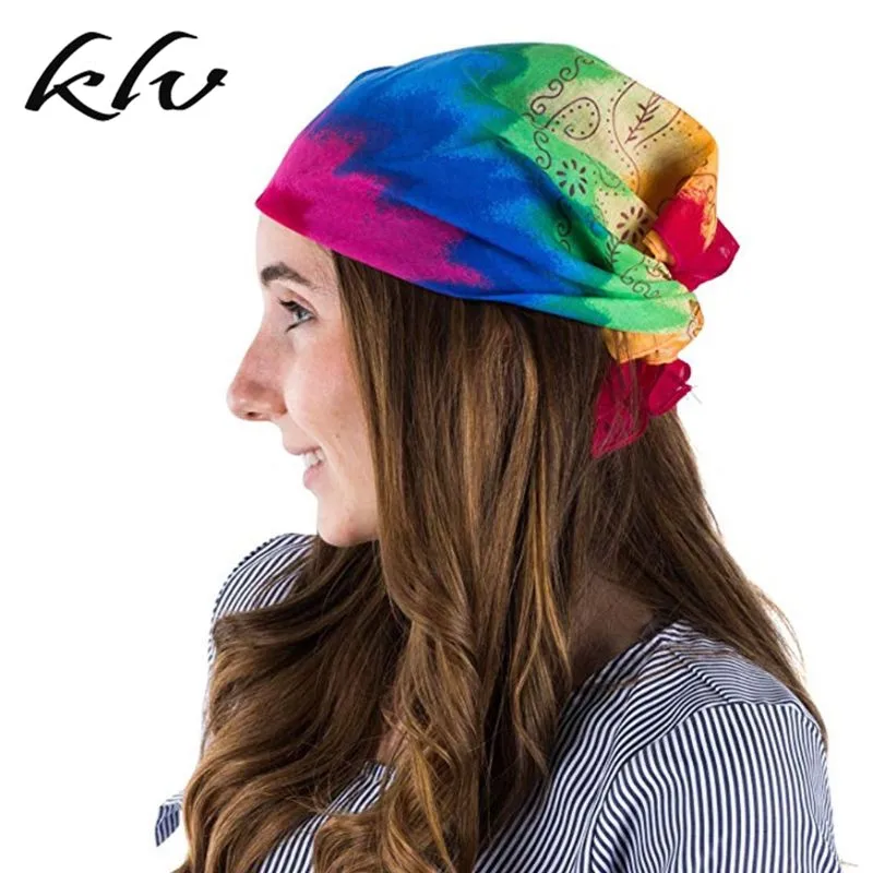 

Adult Kids Summer Square Bandana Headband Radial Rainbow Tie-Dye Hip Hop Sport Headwrap Neck Scarf Gay Pride Accessory Wristband