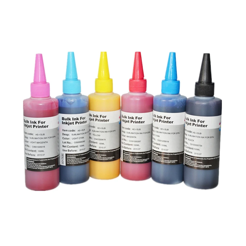 

1 Set 6 color SUBLIMATION INK FOR EPSON for Epson XP201 desktop printer