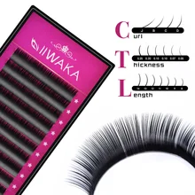 1 чехол, все размеры, JBCD, накладные ресницы, норковые Черные Накладные ресницы, завитки