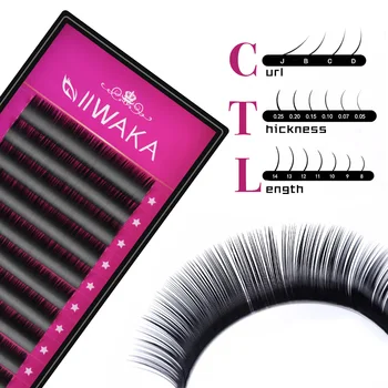 

1 Case All Size JBCD eyelash extensions mink black fake false eyelashes curl