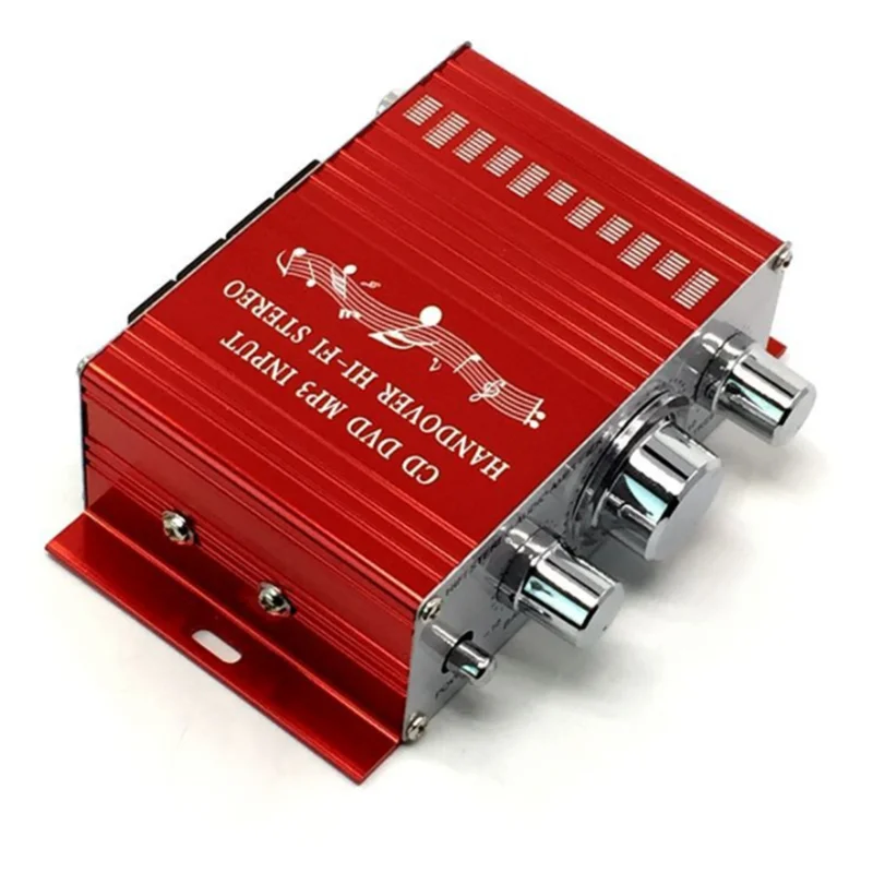1pc Mini Hi-Fi Power Amplifier DC 12V 20Hz-20kHz Audio Amplifiers For Motorcycle Car Home MP3/DVD/SD HY-2001